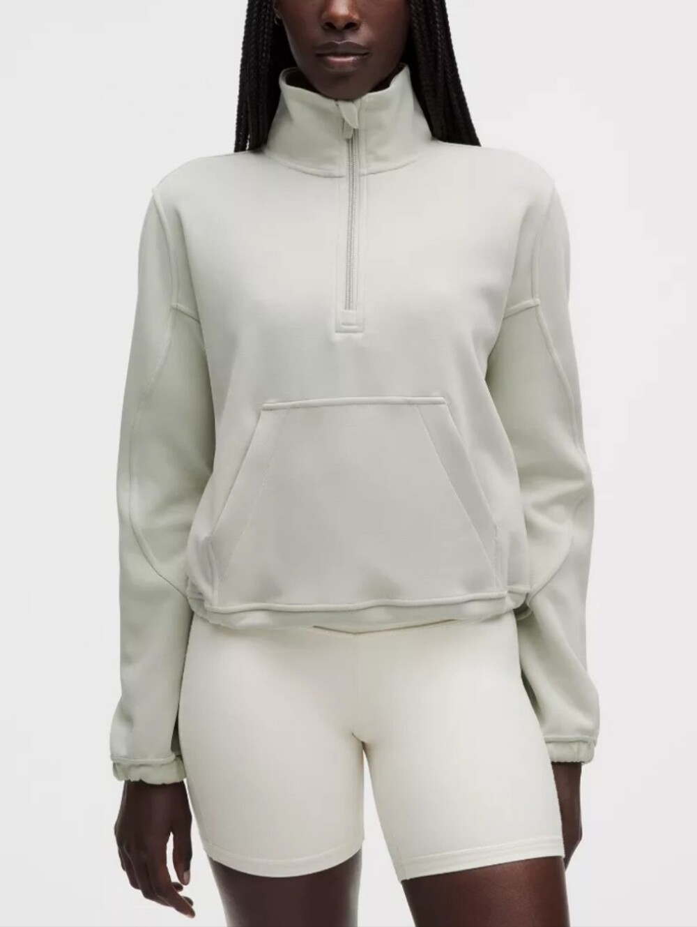 Lululemon Sweatshirt Womens 4 Crop Half Zip